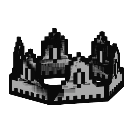 Monochrome Animated Glitch 8-Bit Crown