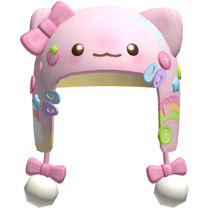 𐔌 cute silly pastel decora harajuku cat hood hat