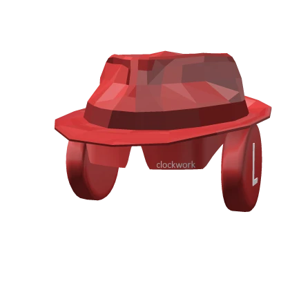 Shiny Red Fedora+Headphones+shades