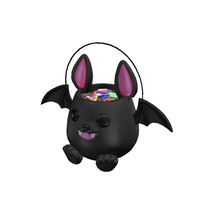 Black Cute Bat Candy Bucket