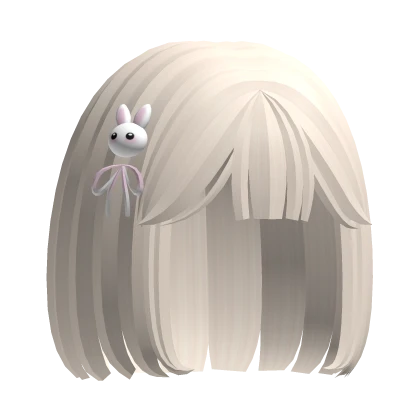 ♡ :  kawaii short hair w bunny hair clips blonde