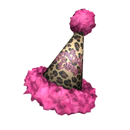 Birthday Diva Party Hat | Pink & Leopard