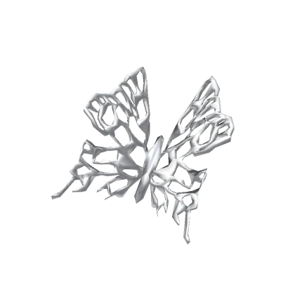 Butterfly Hairclip in Silver Metallic