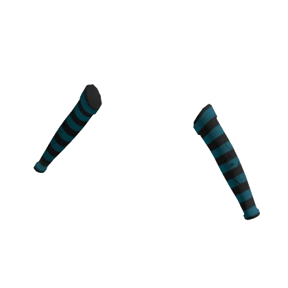 Blue Striped Y2K Arm Warmers