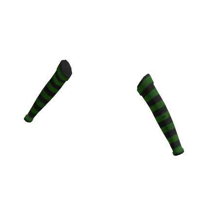 Green Striped Y2K Arm Warmers