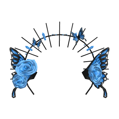 Ethereal Butterfly Headpiece in blue