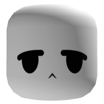 White Simple Tired Chibi Face