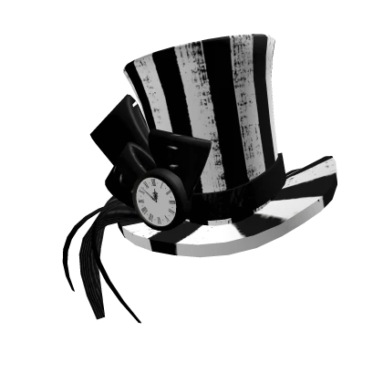 𝄞  black & white lament mini top hat
