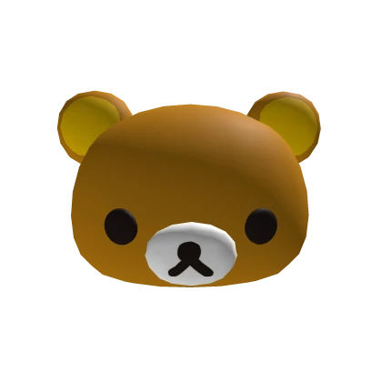 Cute Rila Bear Plush Head Face