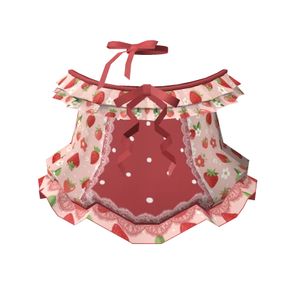 🎀3.0 Cute strawberry fairy ruffle dress