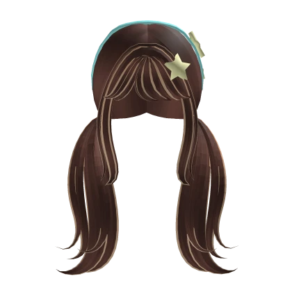 ♡ : Cute Star Hair With Headband Blue 