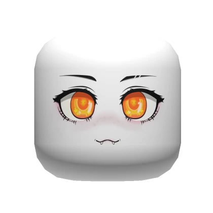 🧛Orange Anime Vampire Face - White Skin Tone