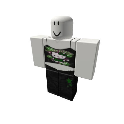 Zombie Hello Kitty HK Sanrio Set Grunge Emo dh Top