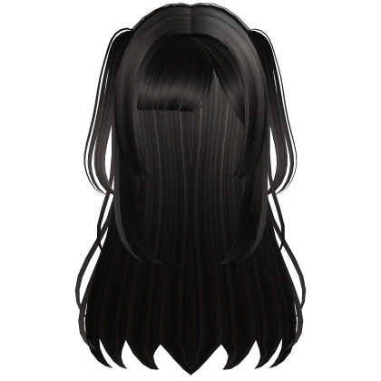 ♱꒰ layered emo side ponytails dark brown