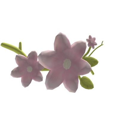 pink and green majestic ethreal flower clip