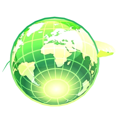 Frutiger Aero Globe (Green/Eco)