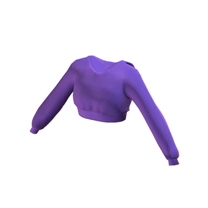 🔵 Blueberry Knit Sweatshirt Purple