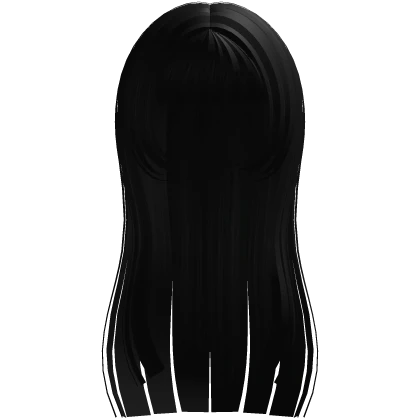 † : long blunt hime cut goth dollita black hair