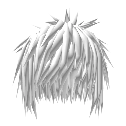 White Anime Messy Boy Emo Hair