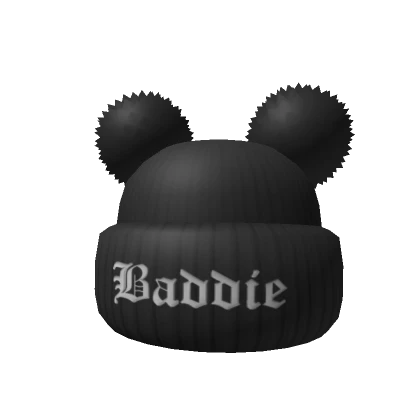 Baddie Black Pom Pom Hat