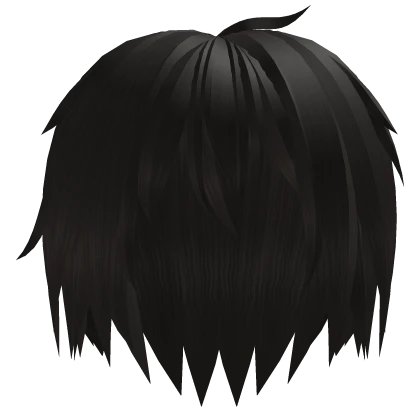 emo anime protagonist boy hair messy brown