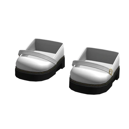 White Mary Janes