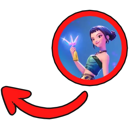 Zoey k-pop demon hunters red pointing meme circle