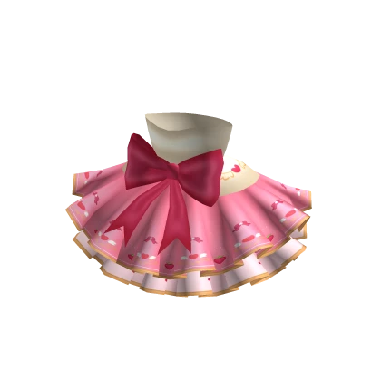 Dolly Ribbon Dress In Pink Valentines