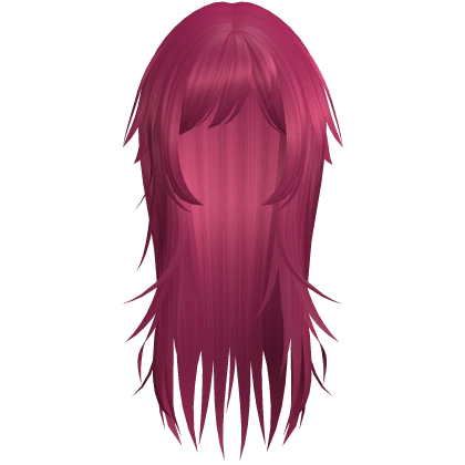 cute messy emo ghost hair hot pink 