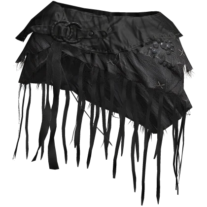 Distressed Archival Leather Dune Skirt  3.0