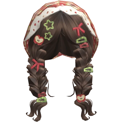 igari mori kei shoujo braids w/ charms -brown