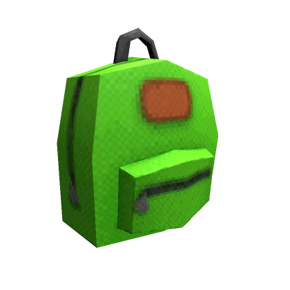 Low Poly Backpack (Green)