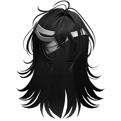 Black Bandaged Anime Hair