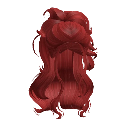 Royal Fairy Flowy Ponytail in Red