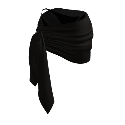 Black Tie Skirt & Bikini Set