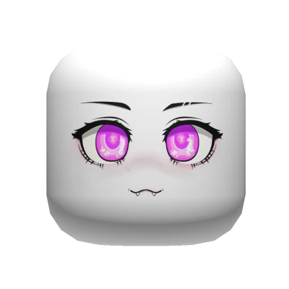 🧛Pink Anime Vampire Face - White Skin Tone