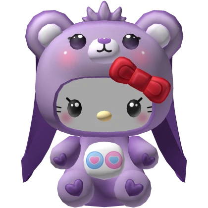 ꒰ cute purple toy kitty bear backpack 3.0 ♡꒱