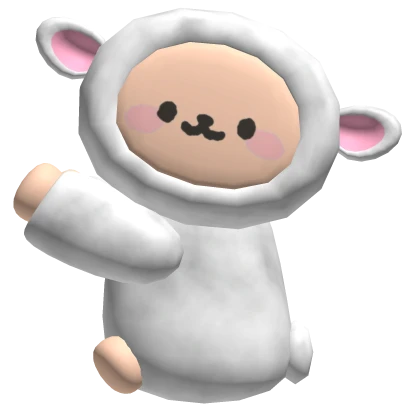 ♡ cute kawaii white lamb on waist