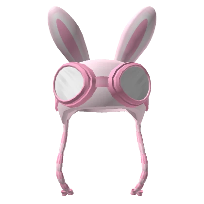 Cute  Bunny Hat w/ Goggles (Pink)