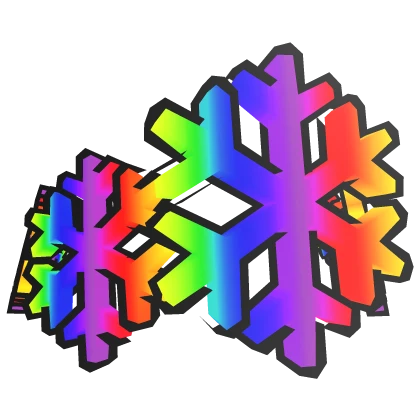 Icy Rainbow Snowflake Crown