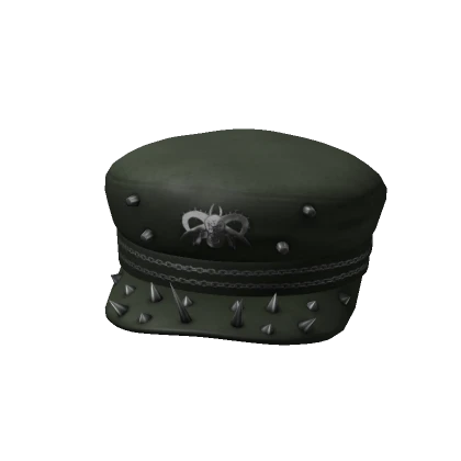 Green Grunge Beret Cap