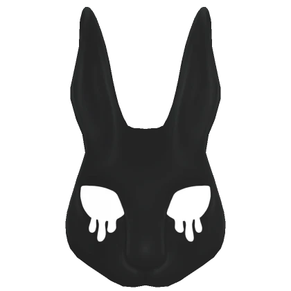 Glowing Crying Black Bunny Mask