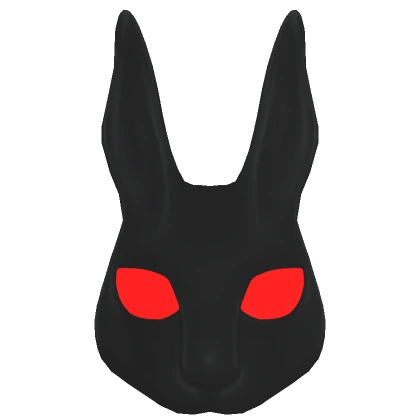 Glowing Black & Red Bunny Mask