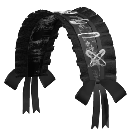 vkei visual kei gothic ruffled graphic headdress