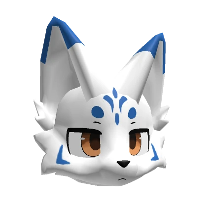 Blue Kemono Kitsune (Colored Eyes)