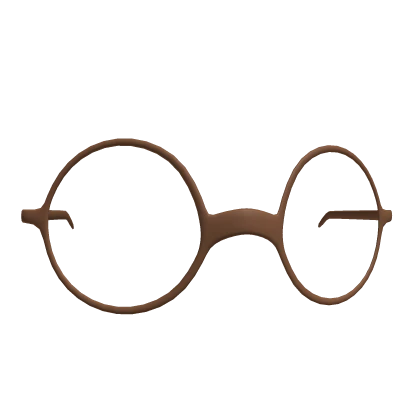 Cute Brown Circle Glasses (Fits Kemono Heads)