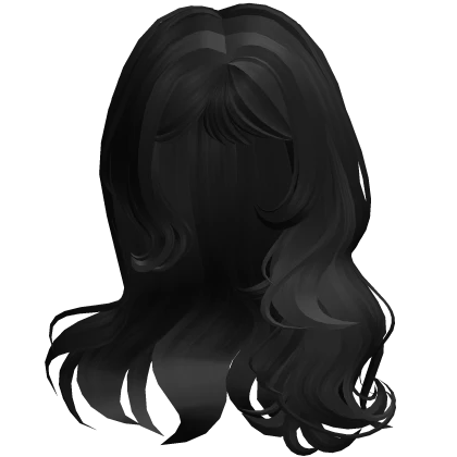 ♡ Long Lovely Girly Hair w/ Bangs (Black)