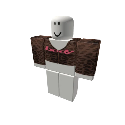 $ Brown leopard print body track jacket