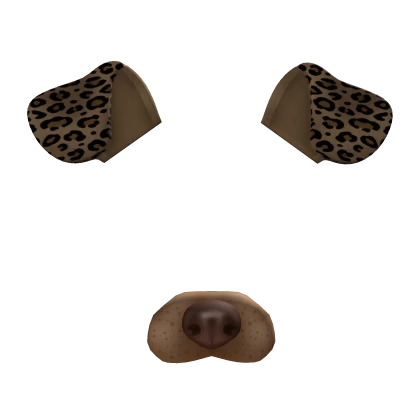 Tan Leopard Dog Face Filter