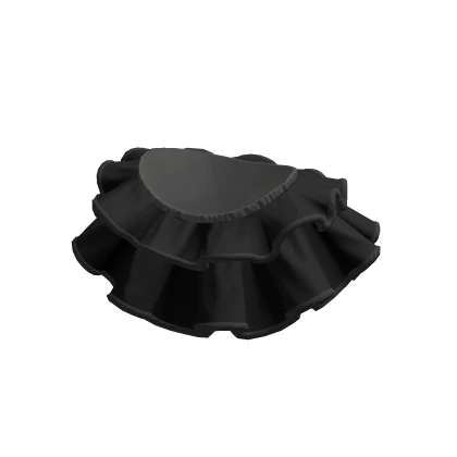 Skirt Black Fur Chic Layered Ruffle Mini Short Y2K